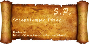 Stiegelmayer Péter névjegykártya